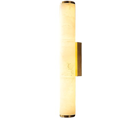 Minimalist LED wall lamp featuring integrated lighting and a stylish marble accent, designed for modern indoor spaces. 0