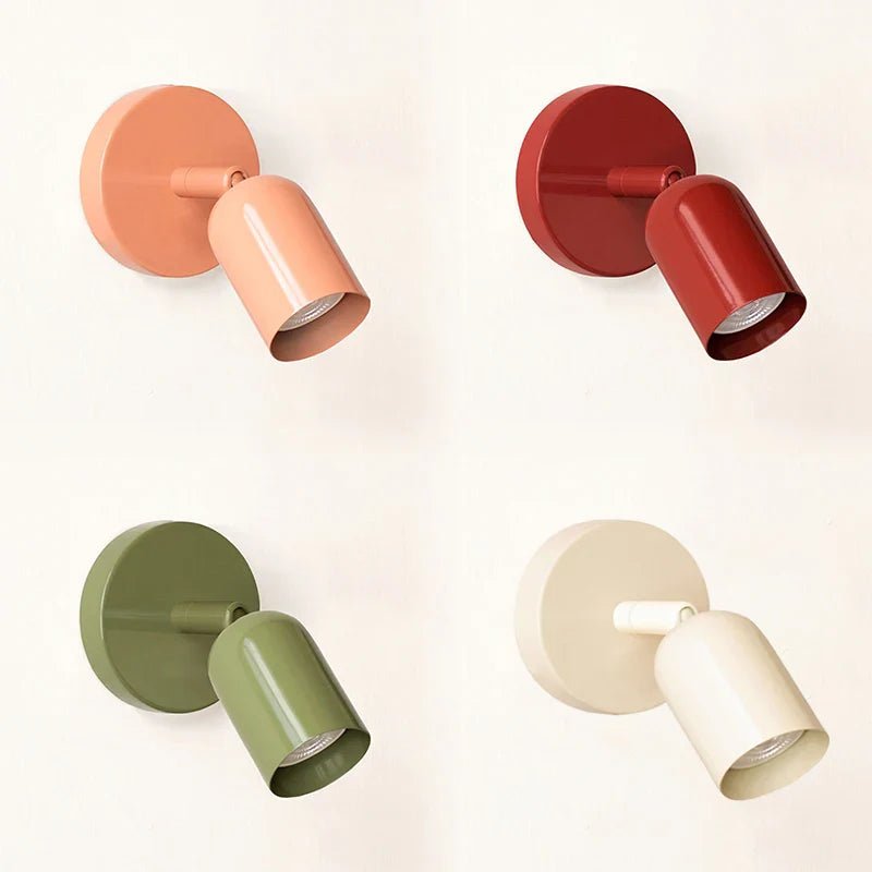 Minimalist wall lamp featuring LED lighting in soft pastel colors, showcasing a sleek Scandinavian design that enhances modern home decor. 1