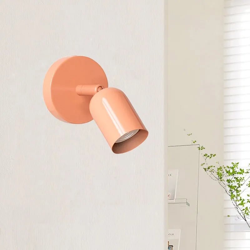 Minimalist wall lamp featuring LED lighting in soft pastel colors, showcasing a sleek Scandinavian design that enhances modern home decor. 4