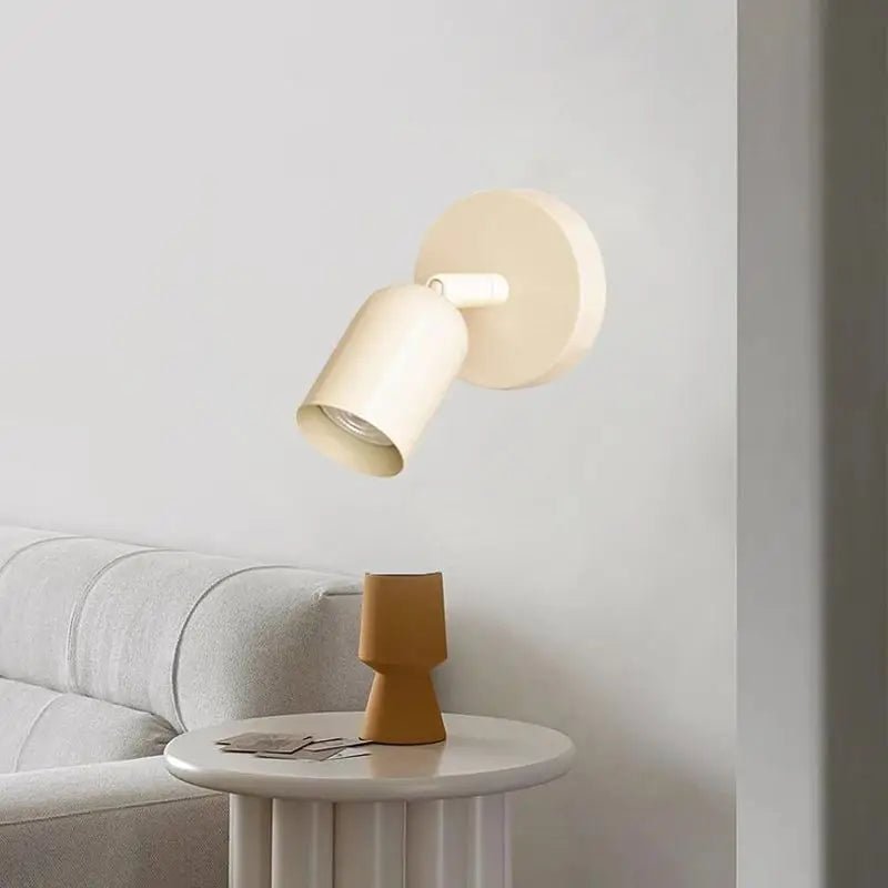 Minimalist wall lamp featuring LED lighting in soft pastel colors, showcasing a sleek Scandinavian design that enhances modern home decor. 0