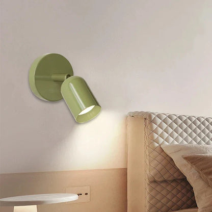 Minimalist wall lamp featuring LED lighting in soft pastel colors, showcasing a sleek Scandinavian design that enhances modern home decor. 2