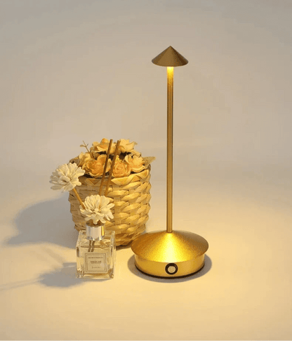 Minimalist wireless table lamp featuring a sleek design, dimmable LED functionality, and portability for indoor and outdoor use. 4