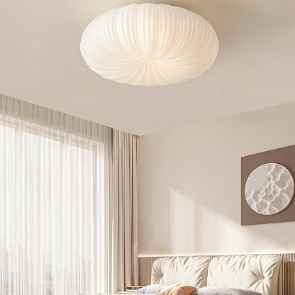 Modern ceiling lamp featuring a sleek metal and PE acrylic design, equipped with a remote dimming function for customizable lighting. 2