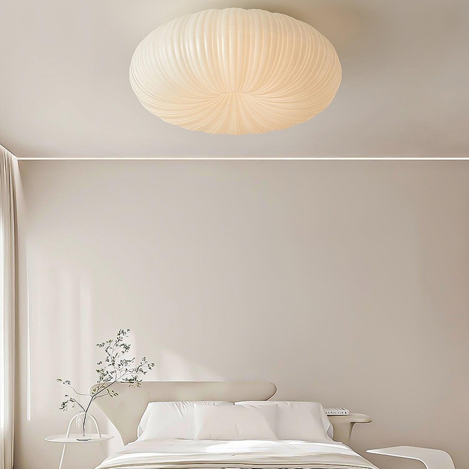 Modern ceiling lamp featuring a sleek metal and PE acrylic design, equipped with a remote dimming function for customizable lighting. 6