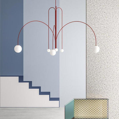 Elegant modern glass pendant light designed for kitchens and dining spaces, featuring a slim profile and available in multiple sizes, enhancing any contemporary decor. 4