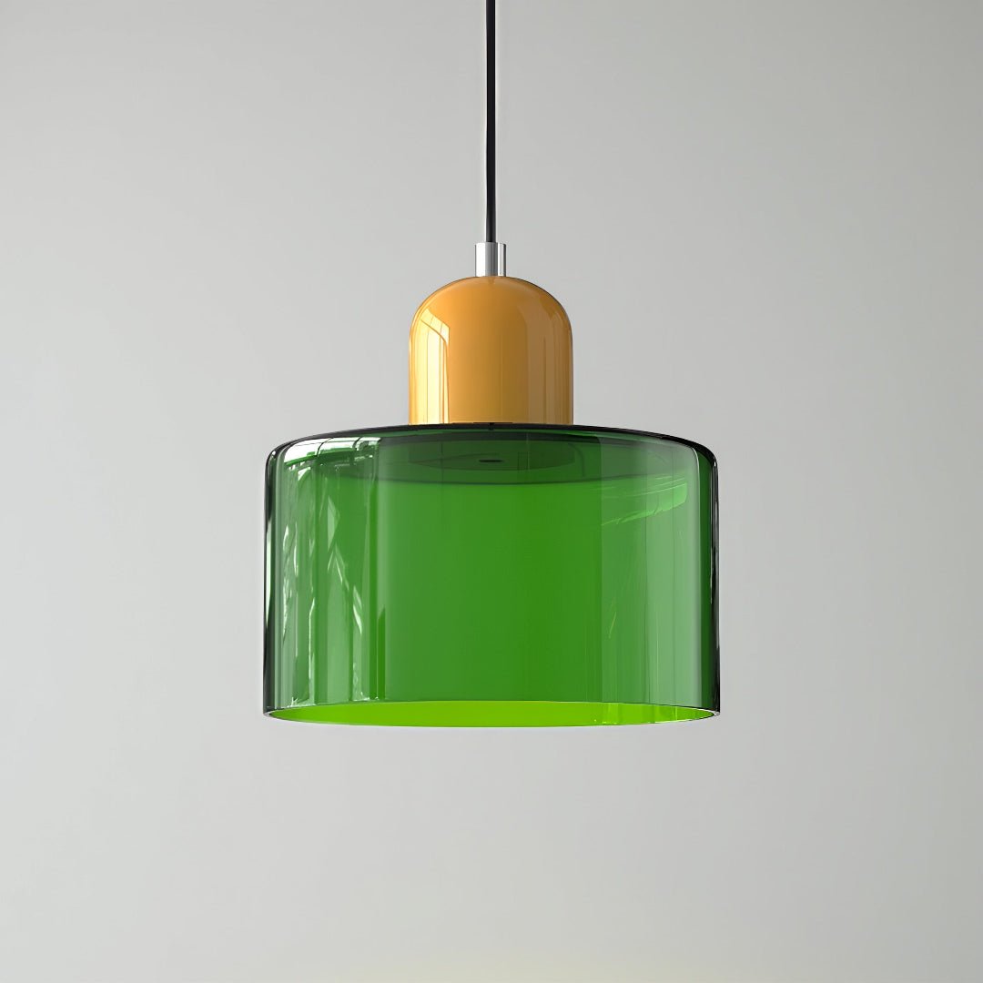 Modern pendant light featuring a sleek design with a glass shade, ideal for illuminating kitchen islands and dining areas. 15