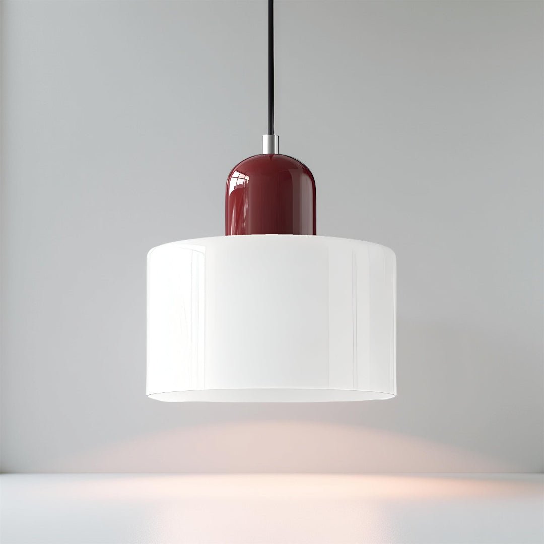 Modern pendant light featuring a sleek design with a glass shade, ideal for illuminating kitchen islands and dining areas. 9