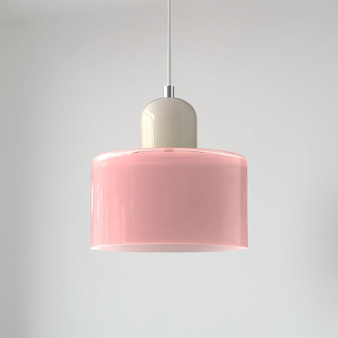 Modern pendant light featuring a sleek design with a glass shade, ideal for illuminating kitchen islands and dining areas. 18