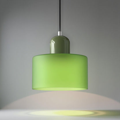 Modern pendant light featuring a sleek design with a glass shade, ideal for illuminating kitchen islands and dining areas. 16