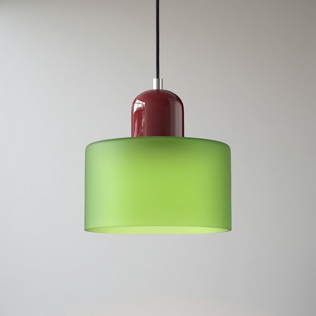 Modern pendant light featuring a sleek design with a glass shade, ideal for illuminating kitchen islands and dining areas. 20