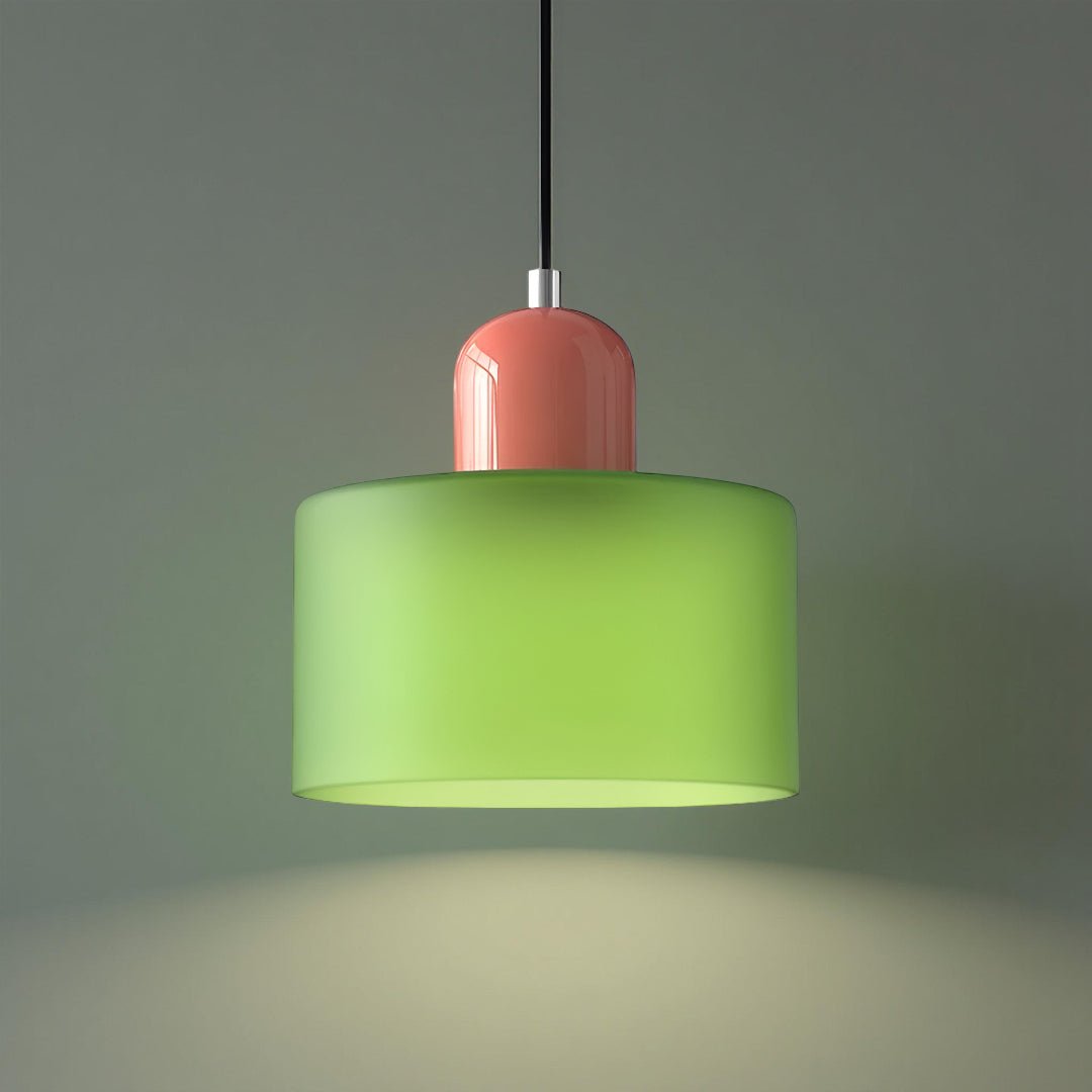 Modern pendant light featuring a sleek design with a glass shade, ideal for illuminating kitchen islands and dining areas. 14