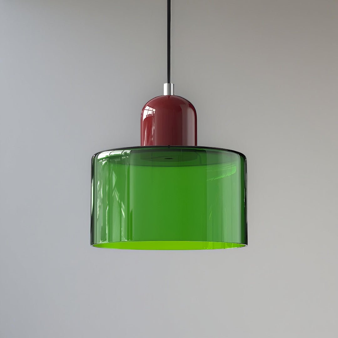 Modern pendant light featuring a sleek design with a glass shade, ideal for illuminating kitchen islands and dining areas. 8