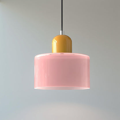 Modern pendant light featuring a sleek design with a glass shade, ideal for illuminating kitchen islands and dining areas. 11