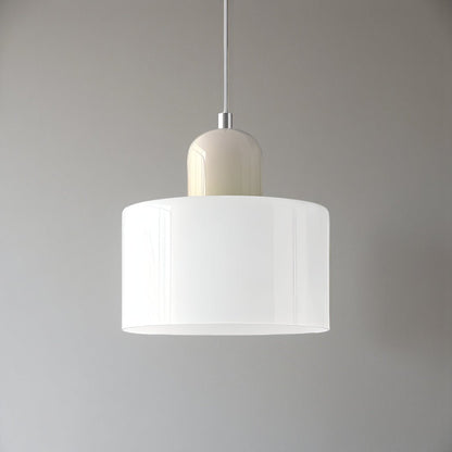 Modern pendant light featuring a sleek design with a glass shade, ideal for illuminating kitchen islands and dining areas. 12