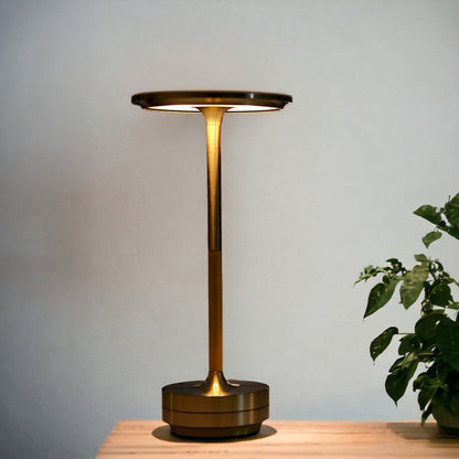 Modern table lamp featuring adjustable LED light, cordless and waterproof design, perfect for both indoor and outdoor settings. 0