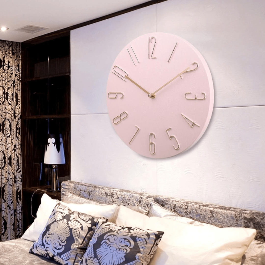 Modern wall clock featuring a colorful ABS design, 30 cm in diameter, ensuring precise timekeeping and adding a stylish touch to any room décor. 2