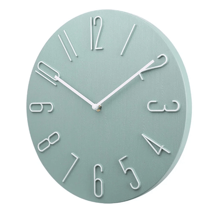 Modern wall clock featuring a colorful ABS design, 30 cm in diameter, ensuring precise timekeeping and adding a stylish touch to any room décor. 6