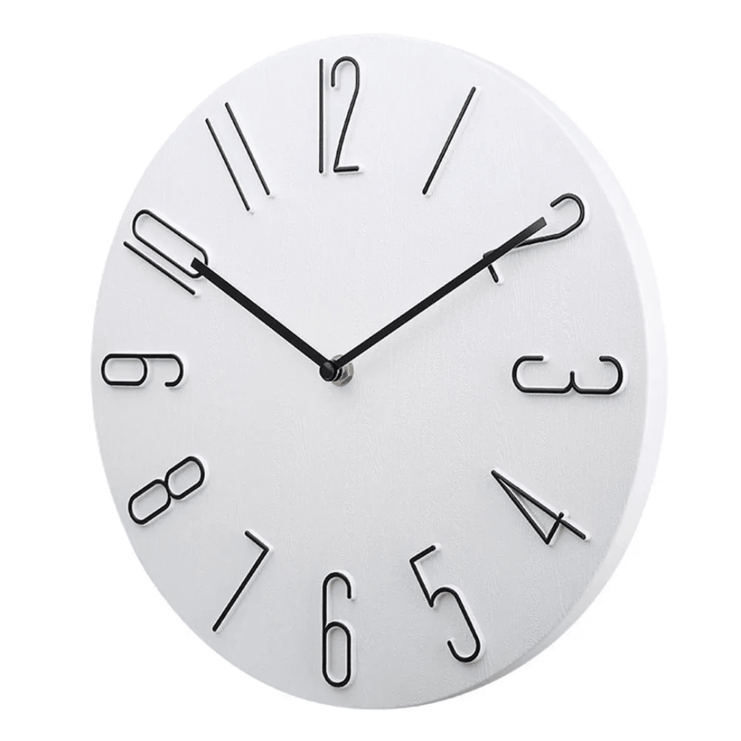 Modern wall clock featuring a colorful ABS design, 30 cm in diameter, ensuring precise timekeeping and adding a stylish touch to any room décor. 4