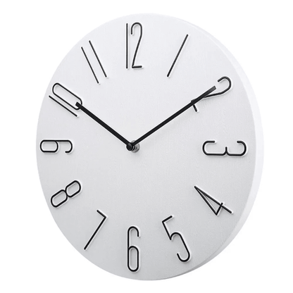 Modern wall clock featuring a colorful ABS design, 30 cm in diameter, ensuring precise timekeeping and adding a stylish touch to any room décor. 4