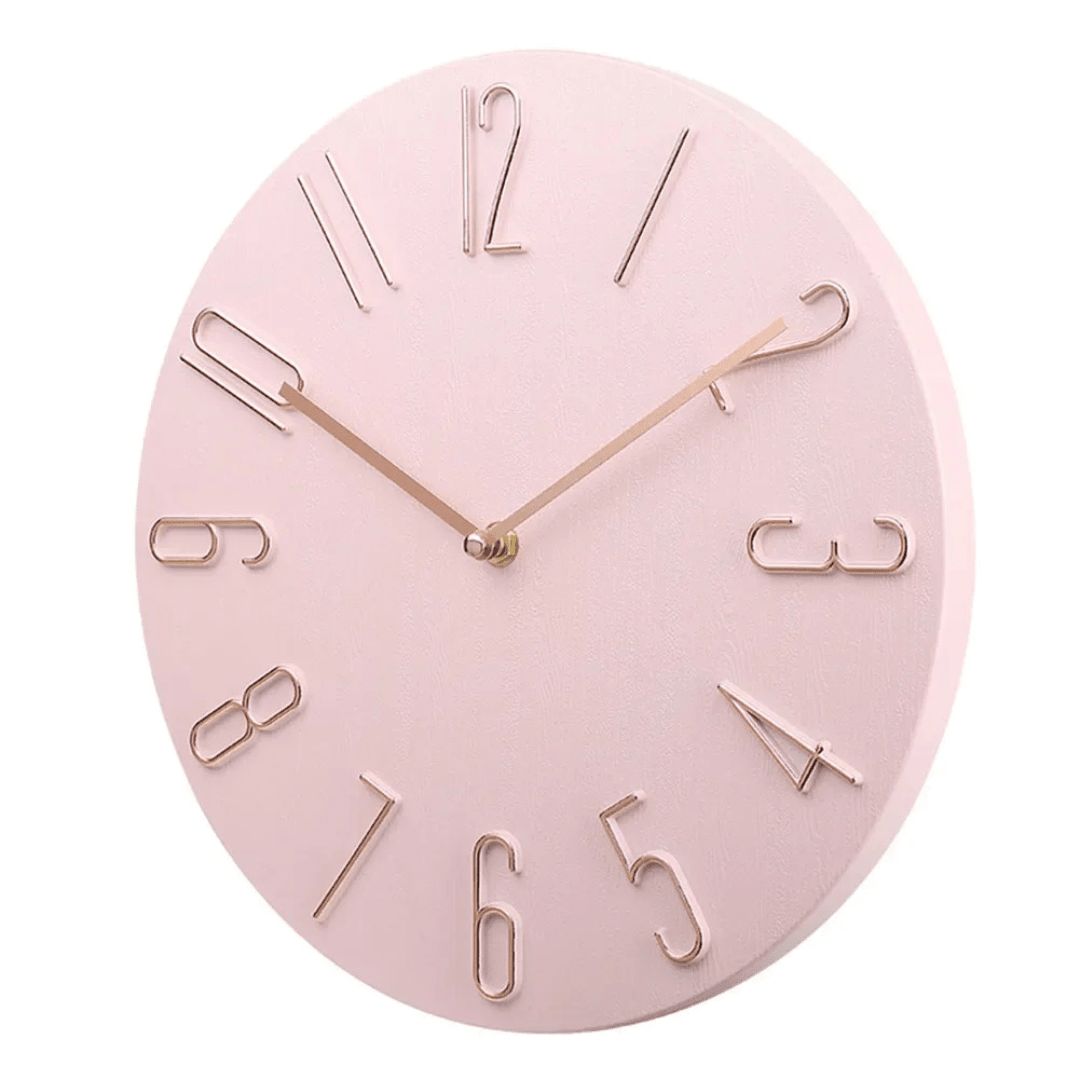 Modern wall clock featuring a colorful ABS design, 30 cm in diameter, ensuring precise timekeeping and adding a stylish touch to any room décor. 5
