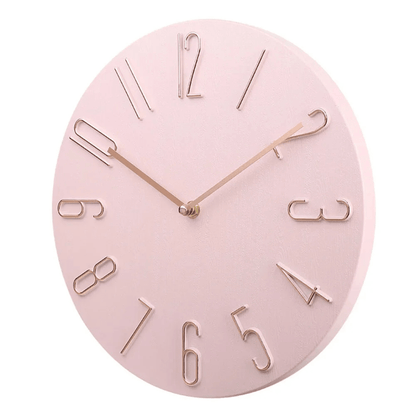 Modern wall clock featuring a colorful ABS design, 30 cm in diameter, ensuring precise timekeeping and adding a stylish touch to any room décor. 5