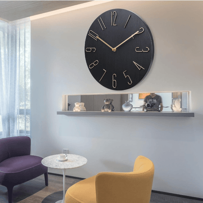 Modern wall clock featuring a colorful ABS design, 30 cm in diameter, ensuring precise timekeeping and adding a stylish touch to any room décor. 1