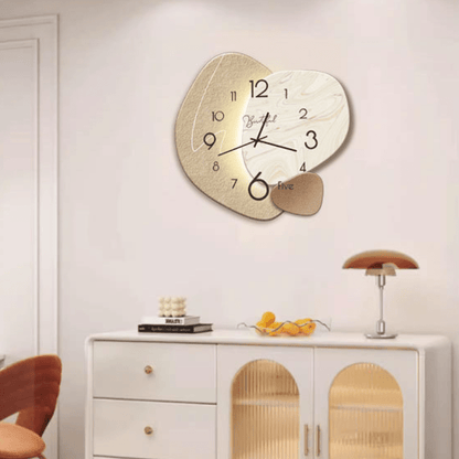 Modern wall clock featuring silent movement and clear numbers, designed in a minimalist Scandinavian style, perfect for contemporary home decor. 2