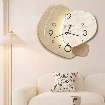 Modern wall clock featuring silent movement and clear numbers, designed in a minimalist Scandinavian style, perfect for contemporary home decor. 0