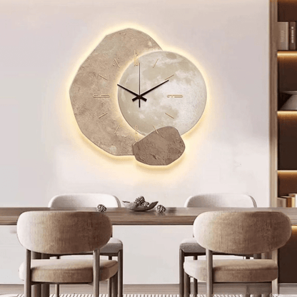 Modern wall clock featuring silent movement and clear numbers, designed in a minimalist Scandinavian style, perfect for contemporary home decor. 5