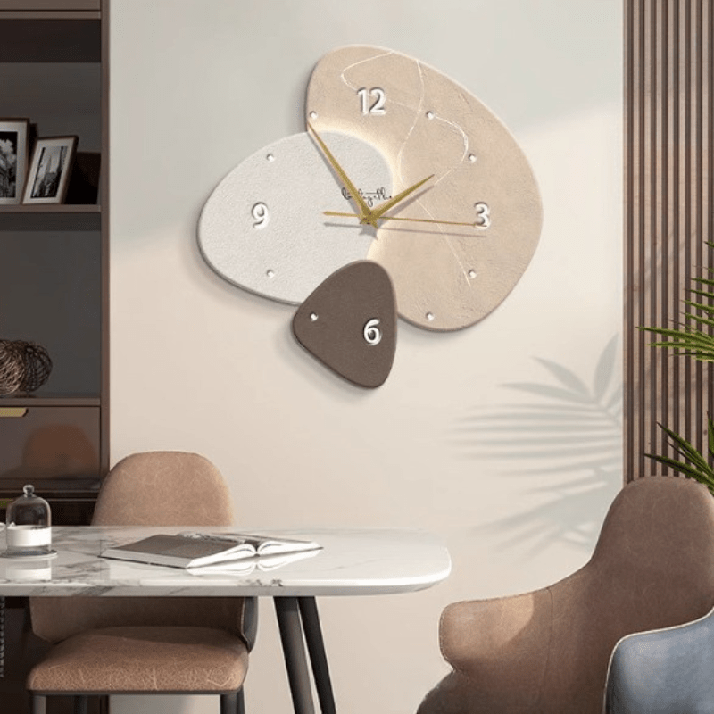 Modern wall clock featuring silent movement and clear numbers, designed in a minimalist Scandinavian style, perfect for contemporary home decor. 3