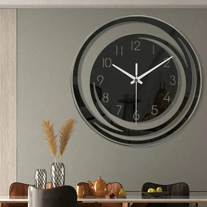 Modern wall clock featuring silent quartz movement and a stylish 3D acrylic design, perfect for Scandinavian style home decor. 1