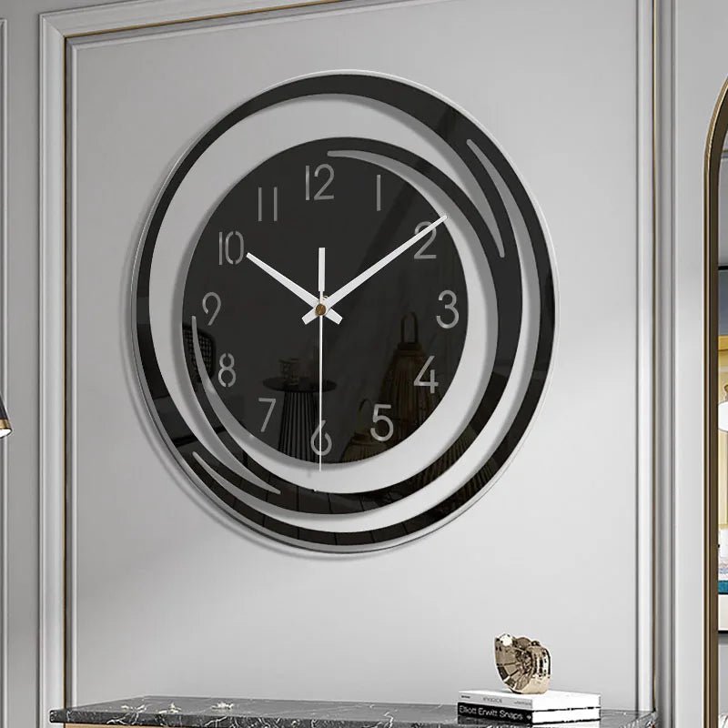 Modern wall clock featuring silent quartz movement and a stylish 3D acrylic design, perfect for Scandinavian style home decor. 4