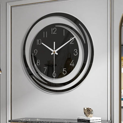 Modern wall clock featuring silent quartz movement and a stylish 3D acrylic design, perfect for Scandinavian style home decor. 4