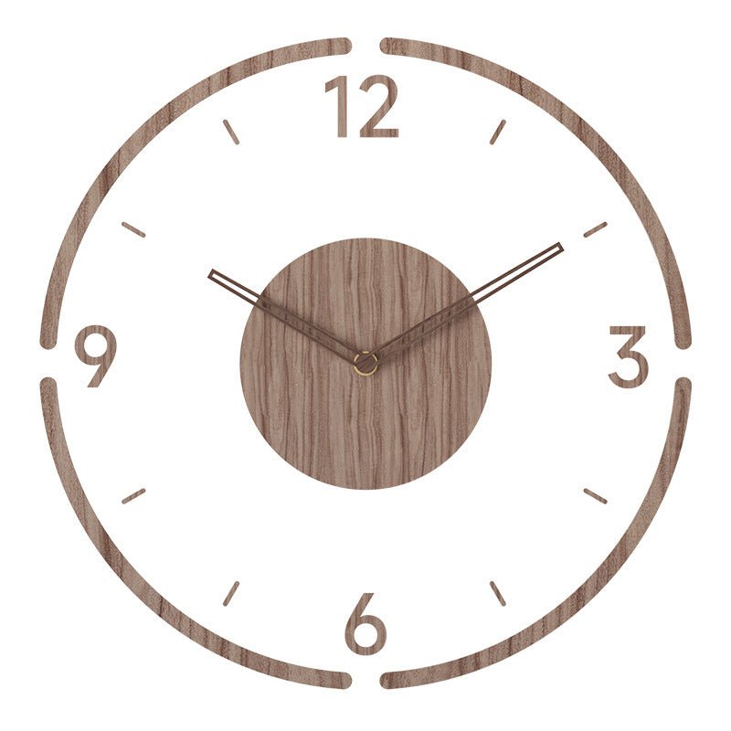Modern wooden wall clock featuring a 35cm Scandinavian design, perfect for enhancing stylish home decor with a minimalist and contemporary aesthetic. 0