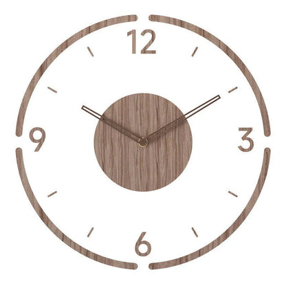 Modern wooden wall clock featuring a 35cm Scandinavian design, perfect for enhancing stylish home decor with a minimalist and contemporary aesthetic. 1