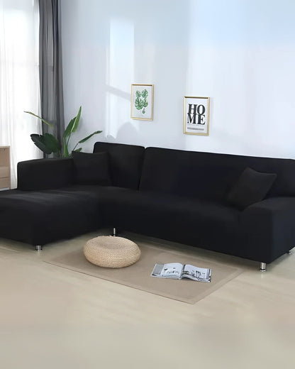 Modular sofa cover for sectional sofas made of flexible milk silk fabric, featuring an elegant modern design, suitable for sofas measuring 93-118 inches. 0