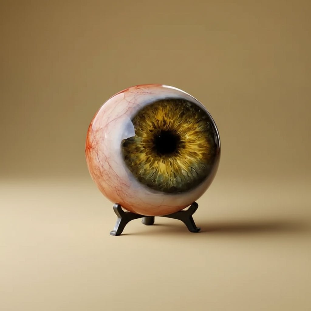 Eye-shaped Halloween decor in vibrant colors, perfect for indoor decoration, adding a spooky accent to your Halloween festivities. 0