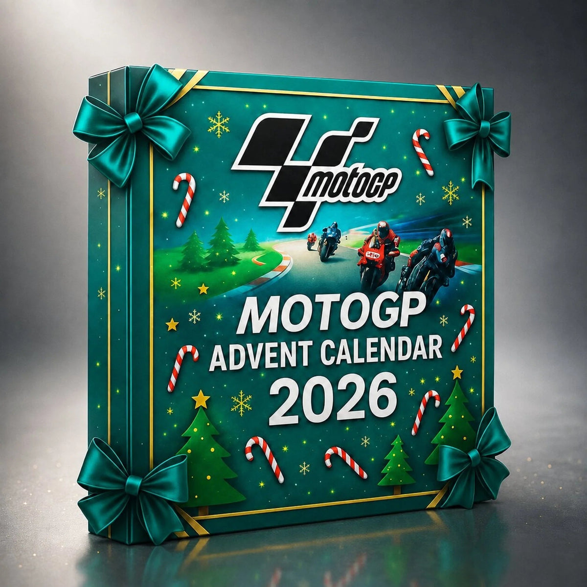 MotoGP Advent Calendar 2026 featuring 24 mini collectibles for racing fans, perfect for Christmas countdown gifts. 5