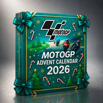 MotoGP Advent Calendar 2026 featuring 24 mini collectibles for racing fans, perfect for Christmas countdown gifts. 5