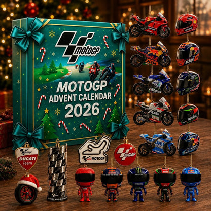 MotoGP Advent Calendar 2026 featuring 24 mini collectibles for racing fans, perfect for Christmas countdown gifts. 0