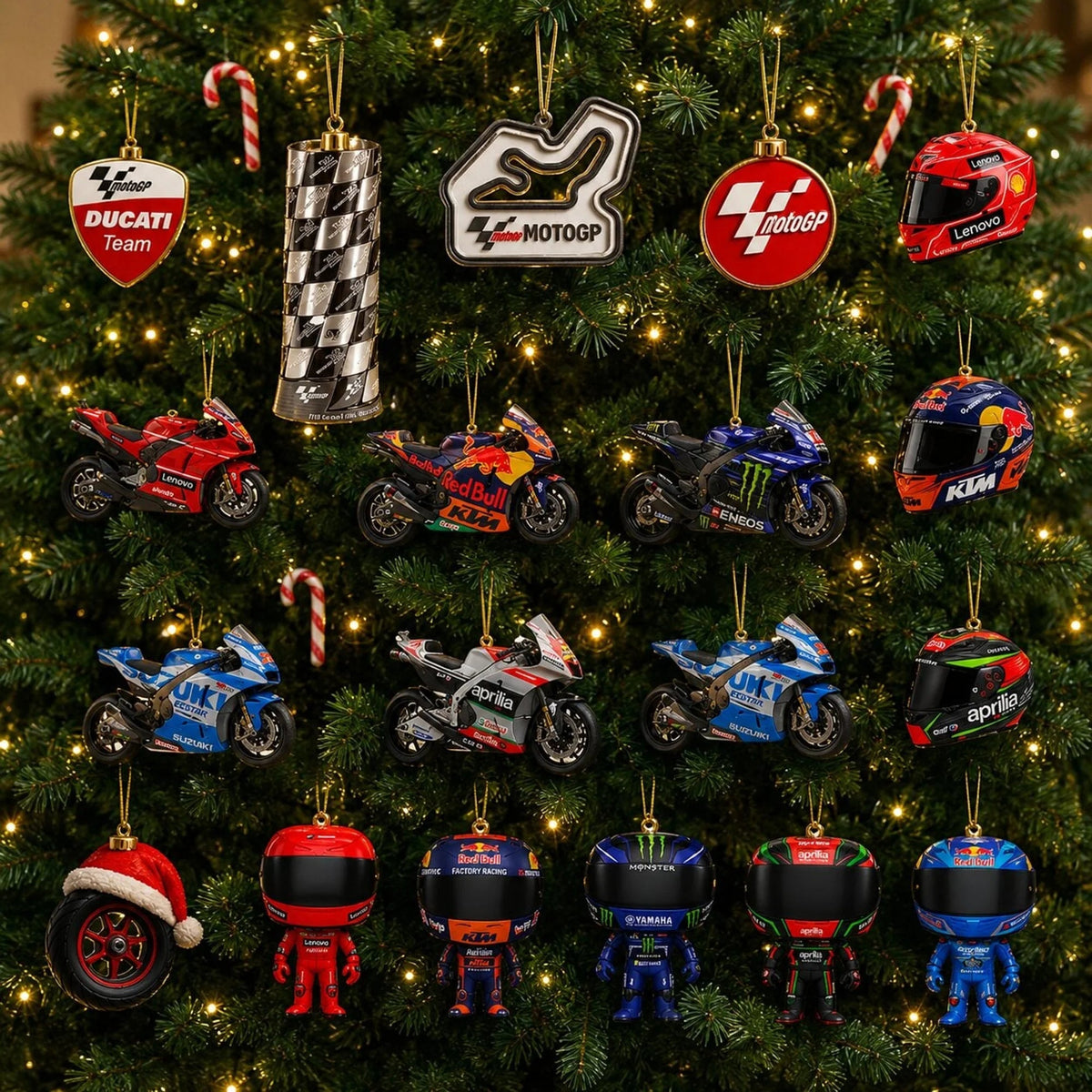MotoGP Advent Calendar 2026 featuring 24 mini collectibles for racing fans, perfect for Christmas countdown gifts. 1