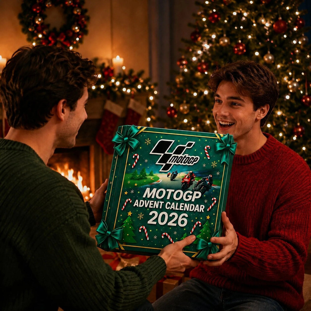 MotoGP Advent Calendar 2026 featuring 24 mini collectibles for racing fans, perfect for Christmas countdown gifts. 2