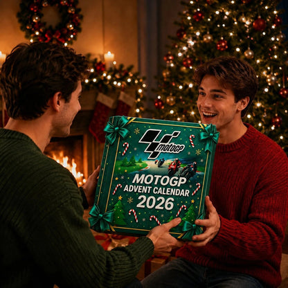 MotoGP Advent Calendar 2026 featuring 24 mini collectibles for racing fans, perfect for Christmas countdown gifts. 2