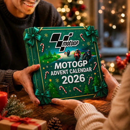 MotoGP Advent Calendar 2026 featuring 24 mini collectibles for racing fans, perfect for Christmas countdown gifts. 4