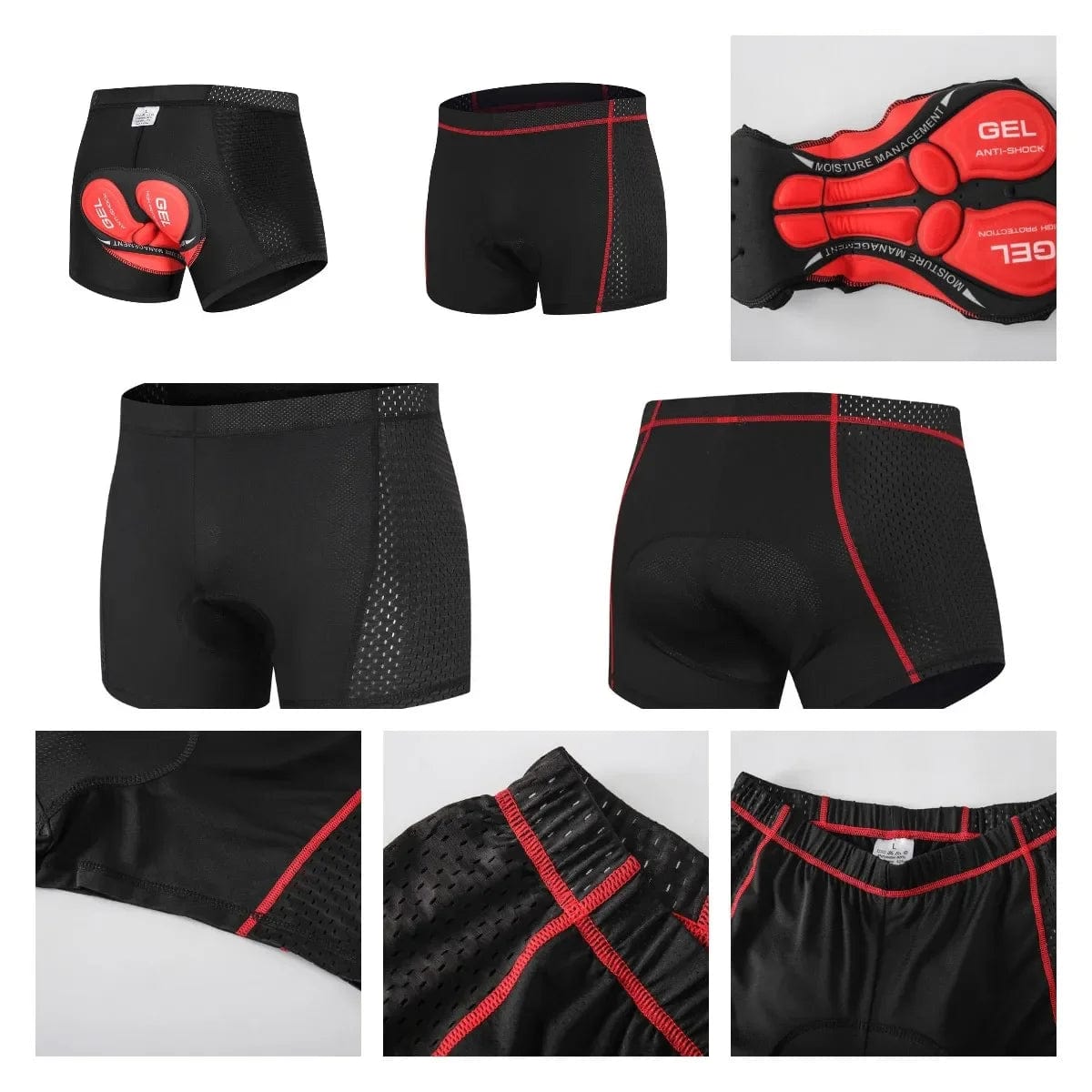 Motorcycle riding shorts featuring shock absorption technology and breathable fabric, designed for comfort during long rides. 2