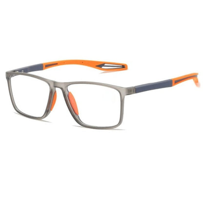 Multifocal reading glasses featuring a lightweight polycarbonate frame, designed for clear vision at all distances, perfect for reading and everyday use. 4