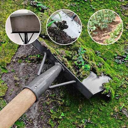 Multifunctional cleaning shovel featuring an ergonomic grip, made of durable manganese steel, designed for compact storage and versatile cleaning tasks. 0