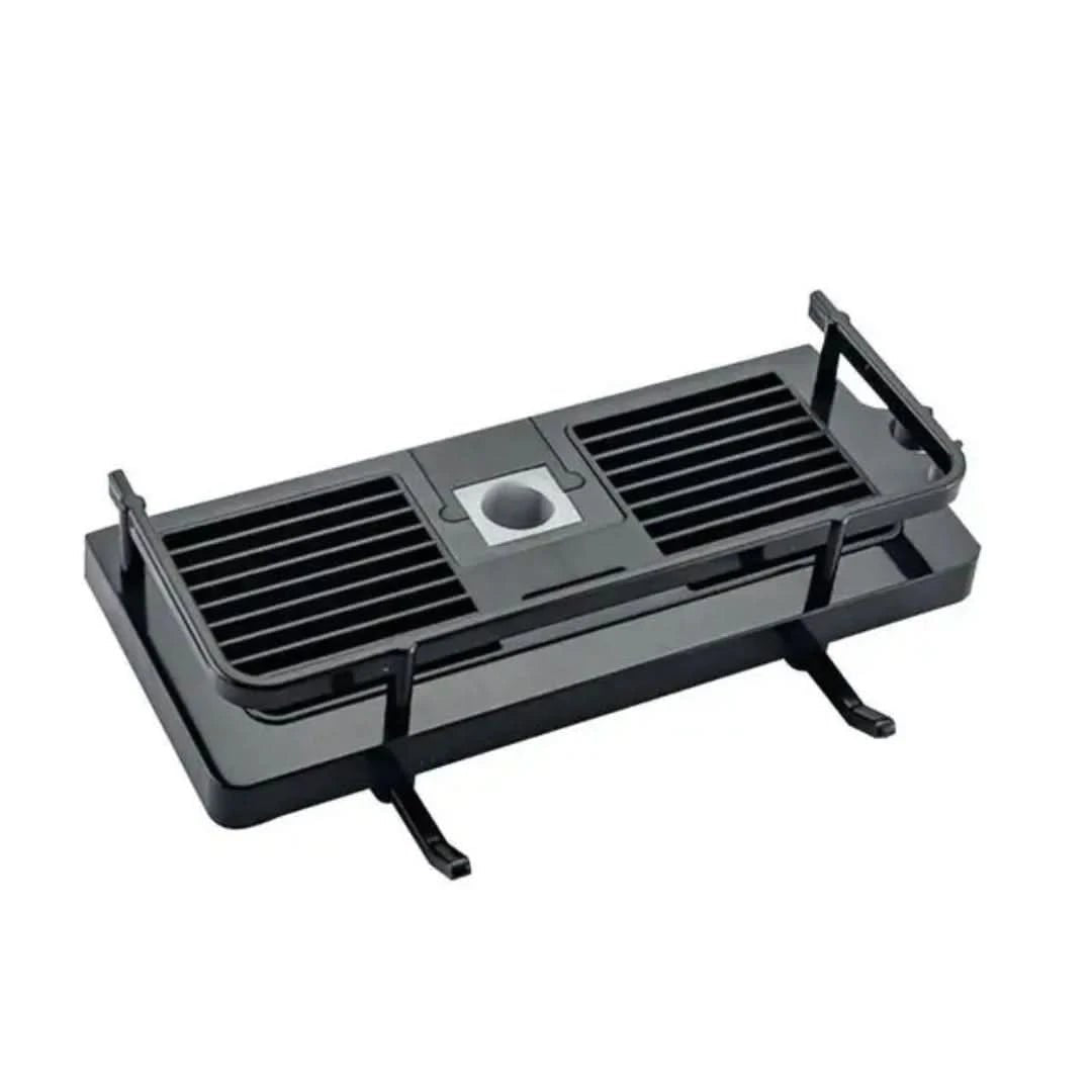 Multifunctional storage rack made of durable ABS plastic, featuring tool-less installation, ideal for organizing bathroom, kitchen, and living room spaces. 7