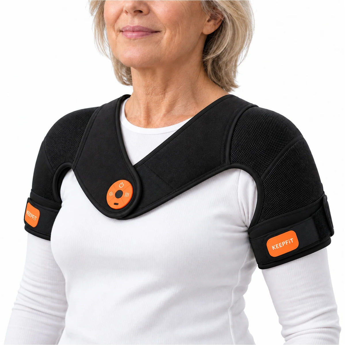 Neck and Shoulder Massager featuring adjustable infrared heat and vibration for cordless pain relief, designed to soothe tension and improve relaxation. 2