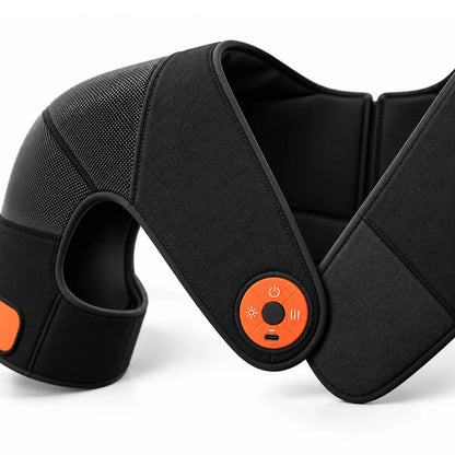 Neck and Shoulder Massager featuring adjustable infrared heat and vibration for cordless pain relief, designed to soothe tension and improve relaxation. 4